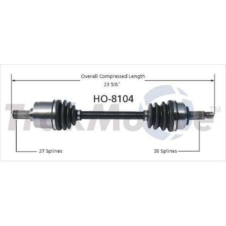 Surtrack Axle Cv Axle Shaft, Ho-8104 HO-8104